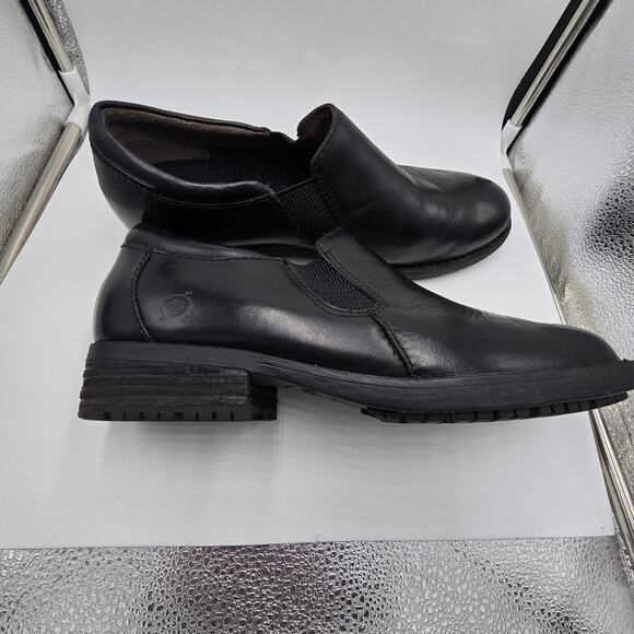 Born Leather Slip-On Low Shoe Boot Mens Sz 9M Black Comfort EUC Casual Work main image 6